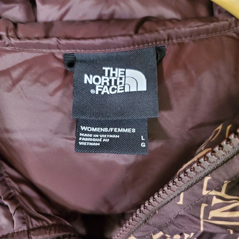 The North Face Womens Hydrenalite Hooded Puffer Jacket NF0A5GGG Brown Large NWT - Picture 8 of 16